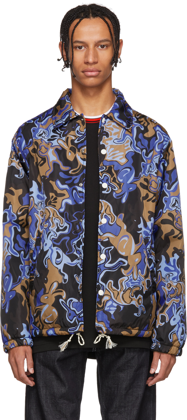 Marni Dance Bunny: Multicolor Camo Bomber Jacket | SSENSE UK