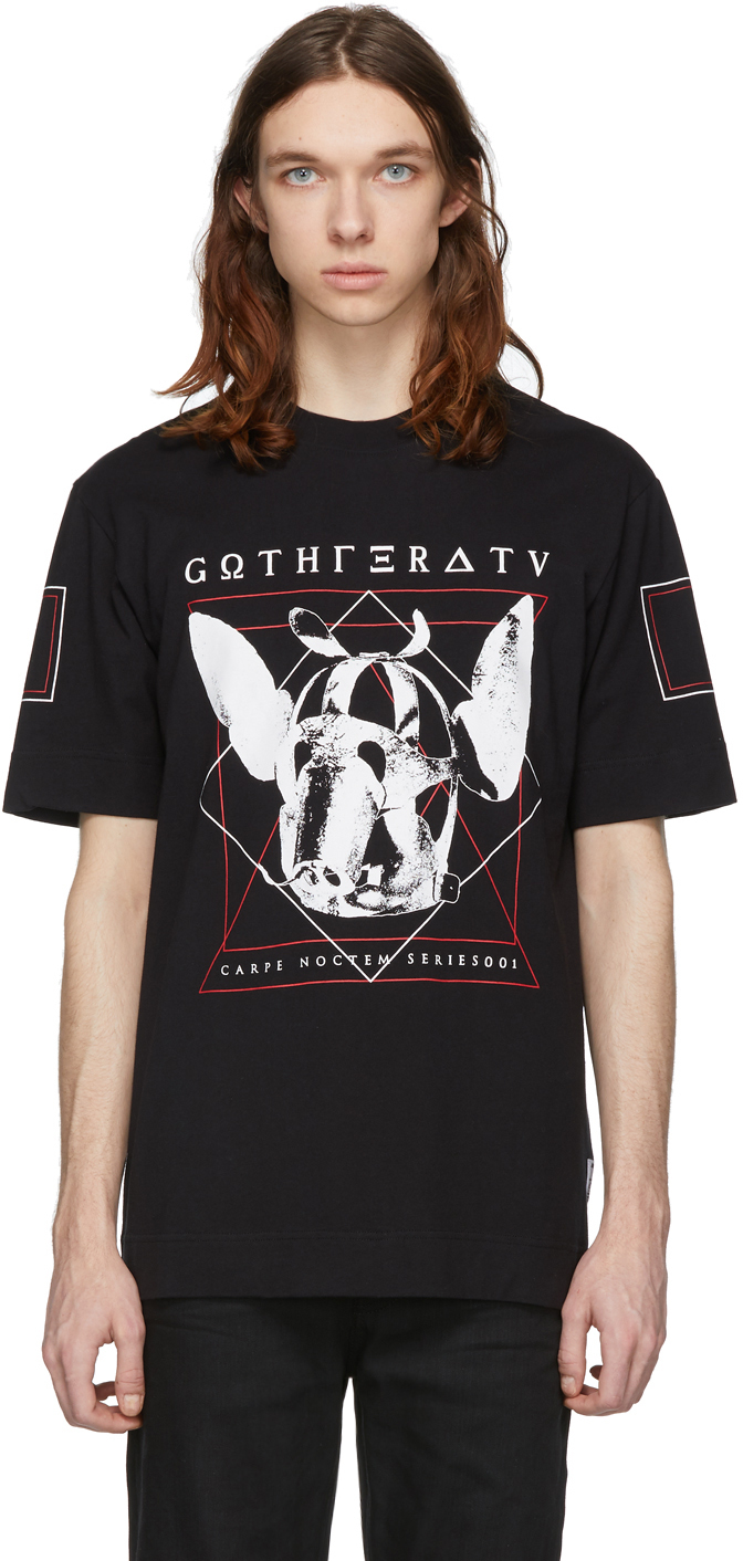 Nomenklatura Studio: Black 'Gothferatu' T-Shirt | SSENSE