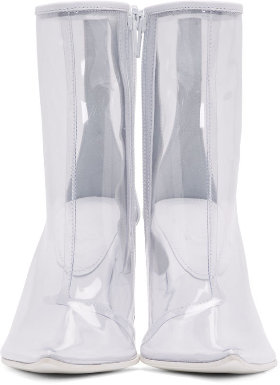 transparent pvc boots