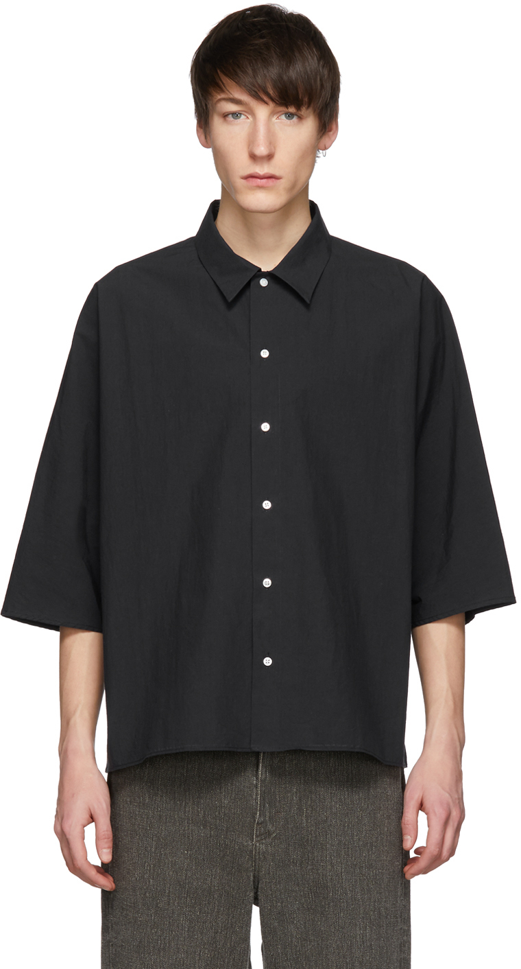 Kuro: Black Dolman Sleeve Shirt | SSENSE