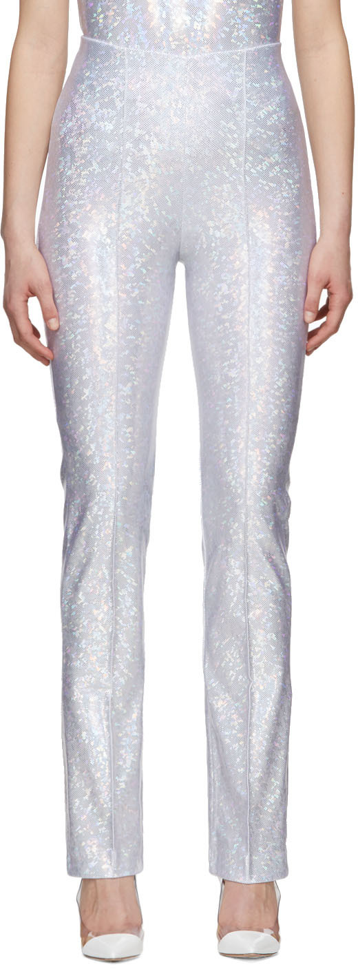 Saks Potts: Silver Lissi Shimmer Trousers | SSENSE