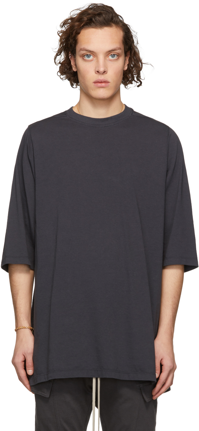 Rick Owens: Grey Crewneck T-Shirt | SSENSE