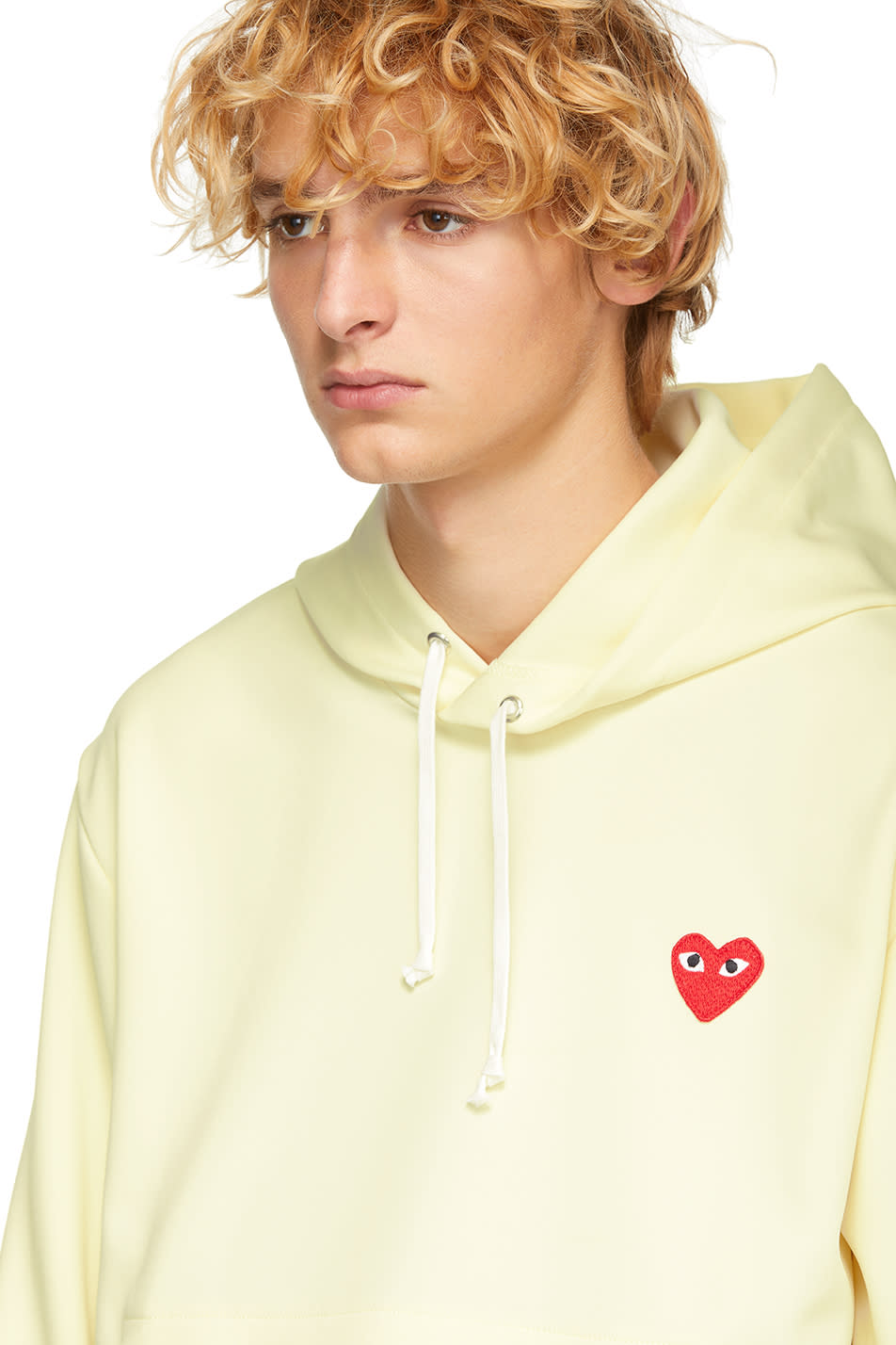 comme des garcons hoodie yellow