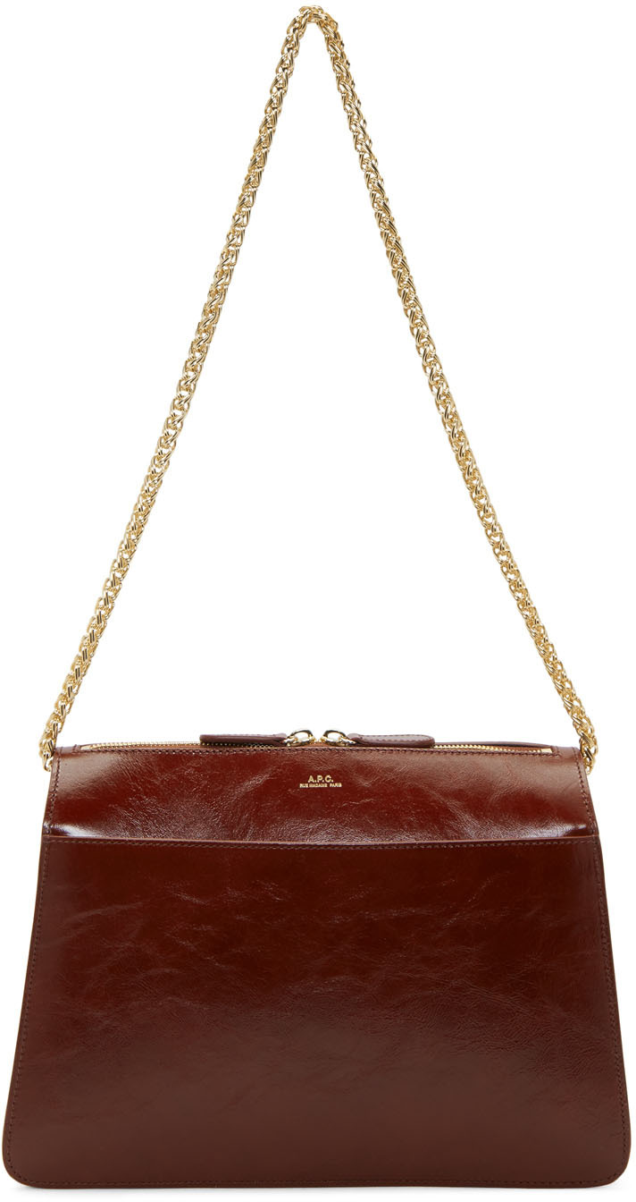 A.P.C.: Burgundy Ella Bag | SSENSE