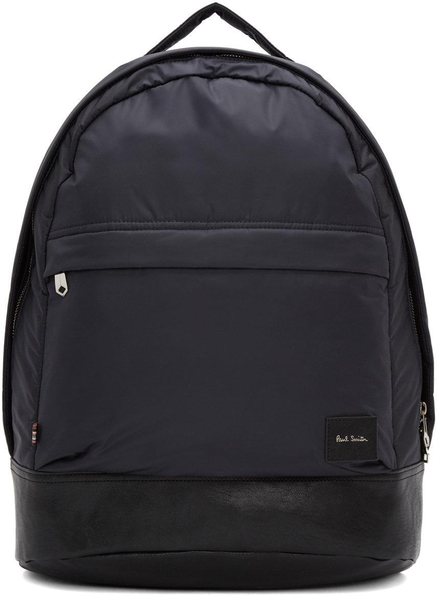 Paul Smith: Navy Satin Backpack | SSENSE