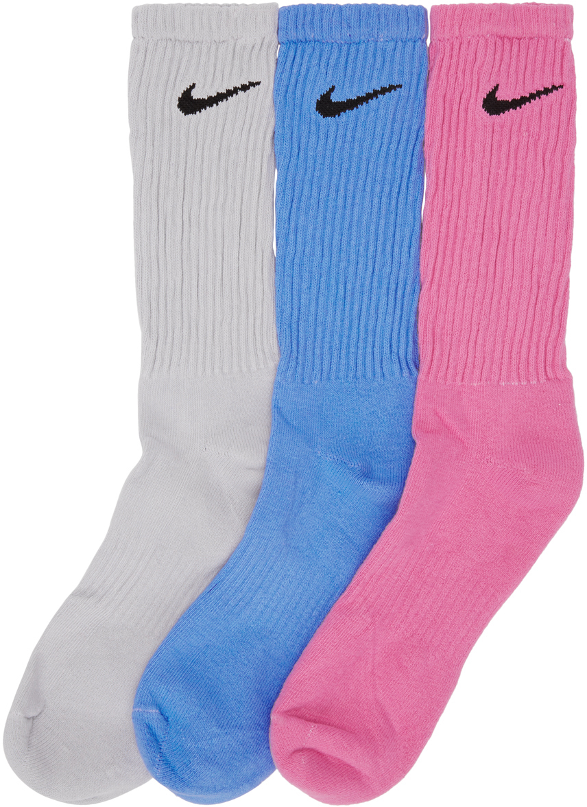 ERL: SSENSE Exclusive Three-Pack Nike Edition Multicolor Assorted Socks ...