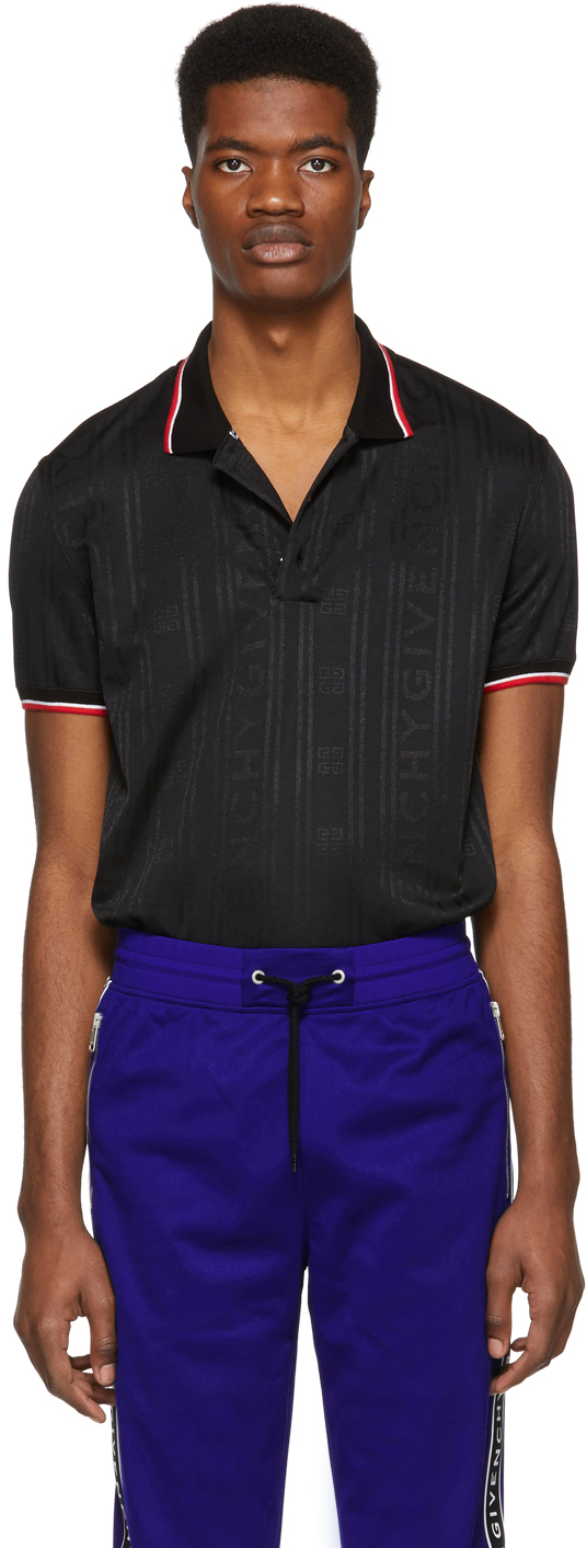 Givenchy: Black 4G Polo Shirt | SSENSE