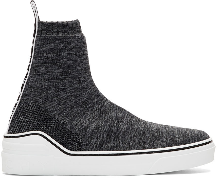 Givenchy: Grey George V Sock Sneakers | SSENSE