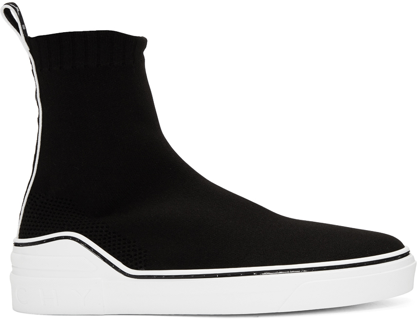 Givenchy: Black & White George V Sock Sneakers | SSENSE