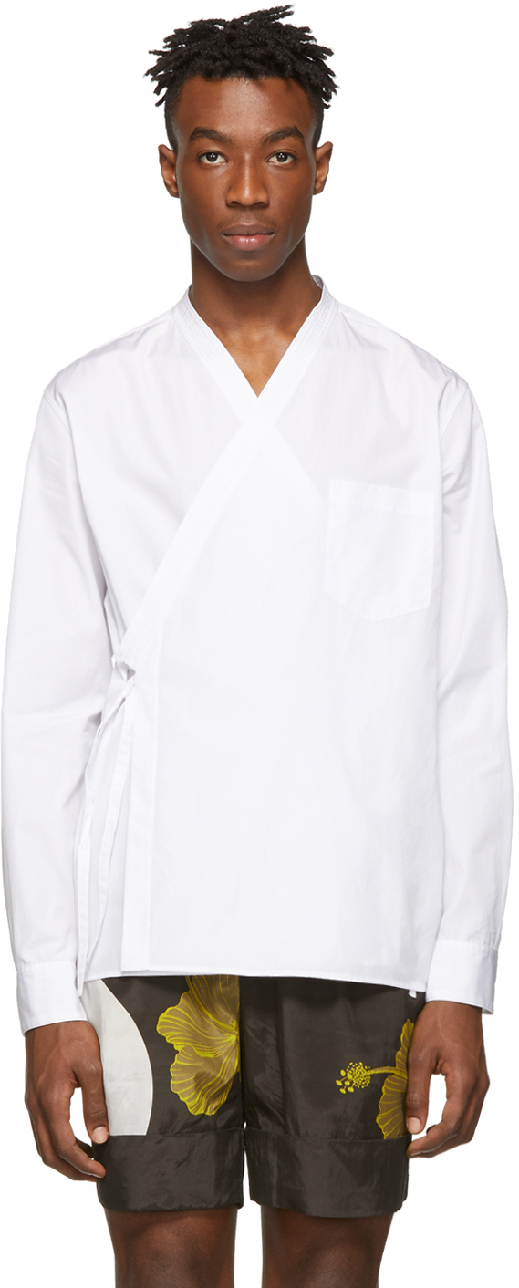 3.1 Phillip Lim: White Kimono Style Shirt | SSENSE