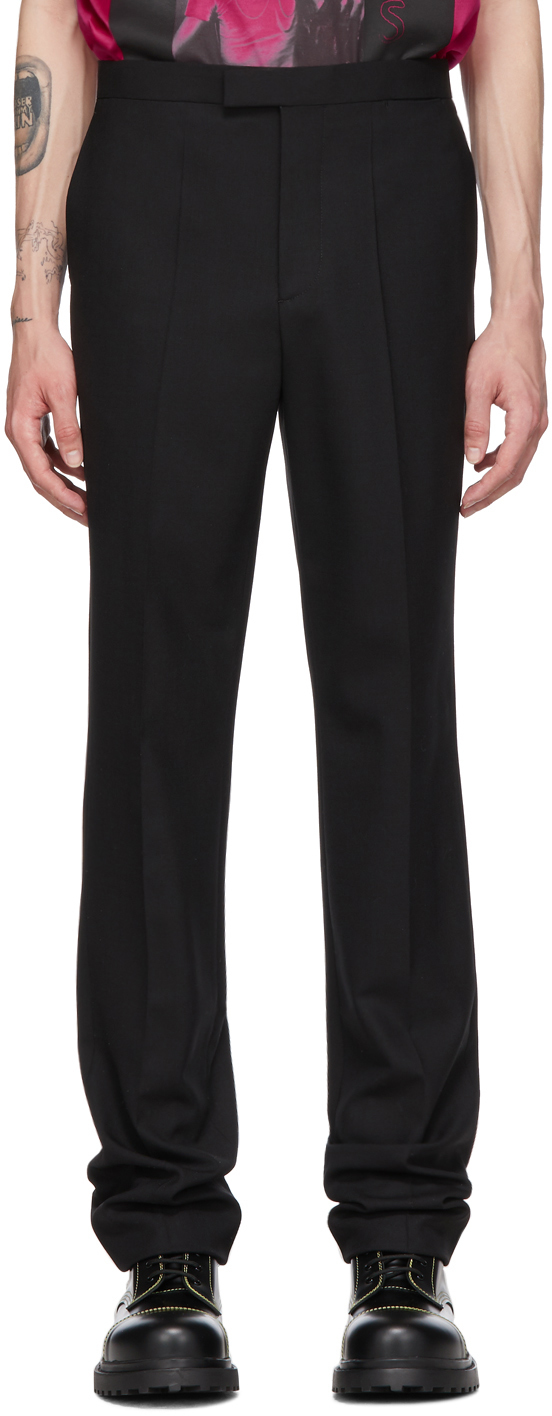 Raf Simons: Black Classic Slim-Fit Trousers | SSENSE