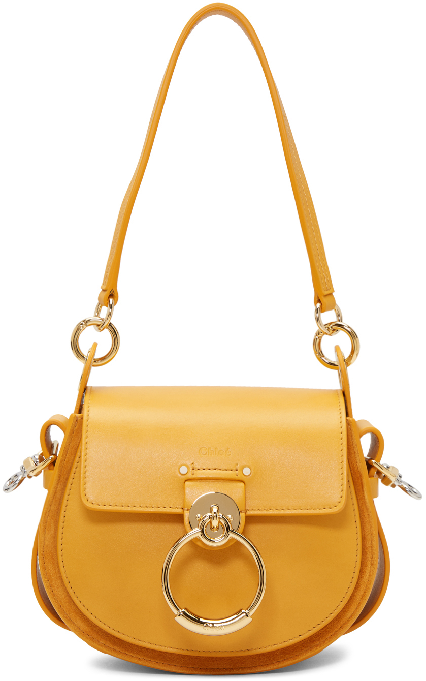 Chloé: Yellow Small Tess Bag | SSENSE