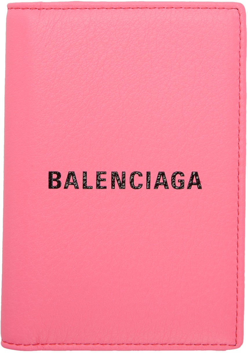 Balenciaga Pink Everyday Passport Holder SSENSE