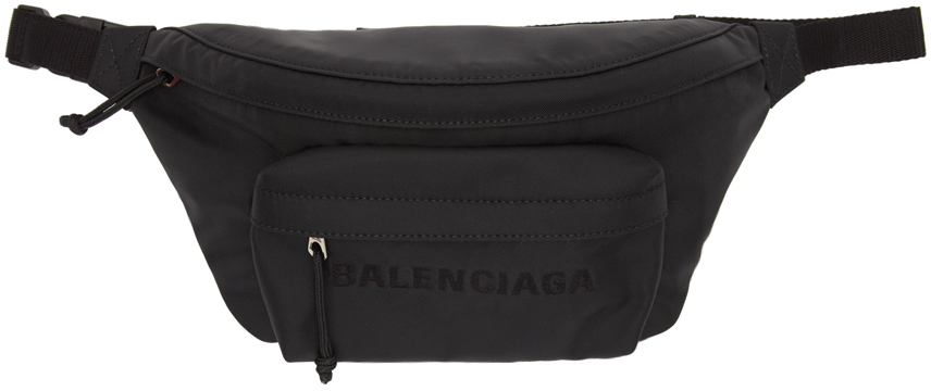 Balenciaga: Black Wheel Belt Bag | SSENSE