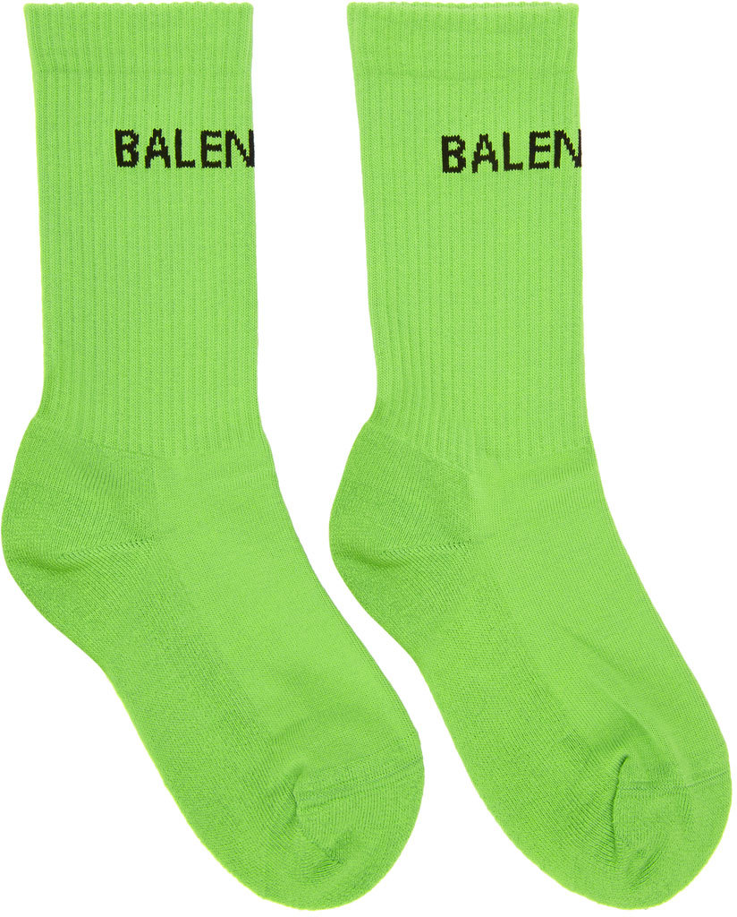 Balenciaga: Green Tennis Socks | SSENSE