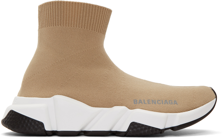 beige balenciaga speed