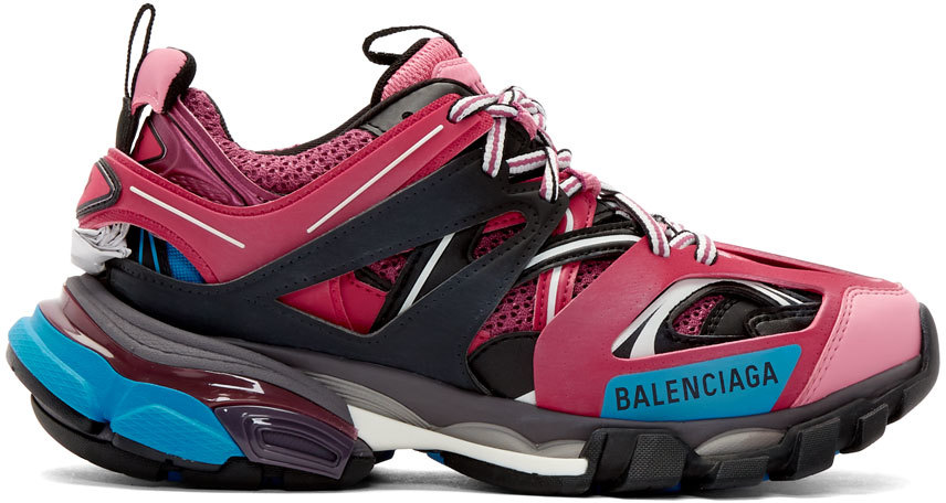 Balenciaga: Pink Track Sneakers | SSENSE