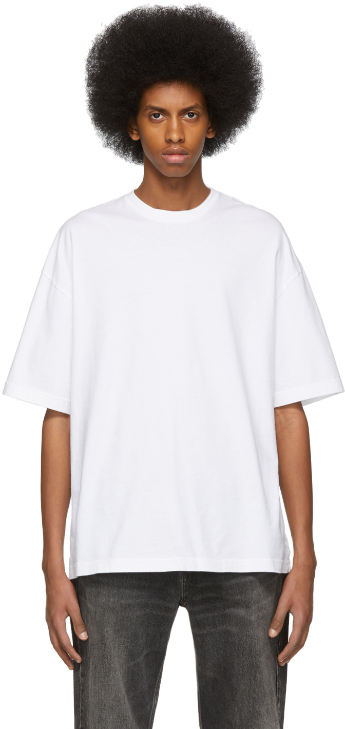 Balenciaga: White Tattoo Embroidered Regular Fit T-Shirt | SSENSE