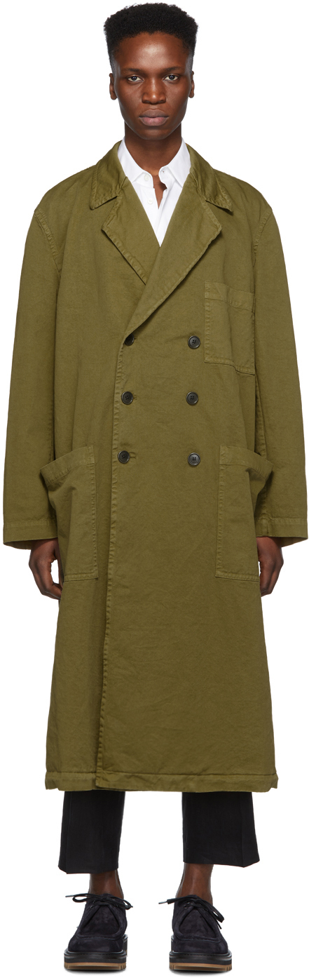 Dries Van Noten: Khaki Rethel Coat | SSENSE