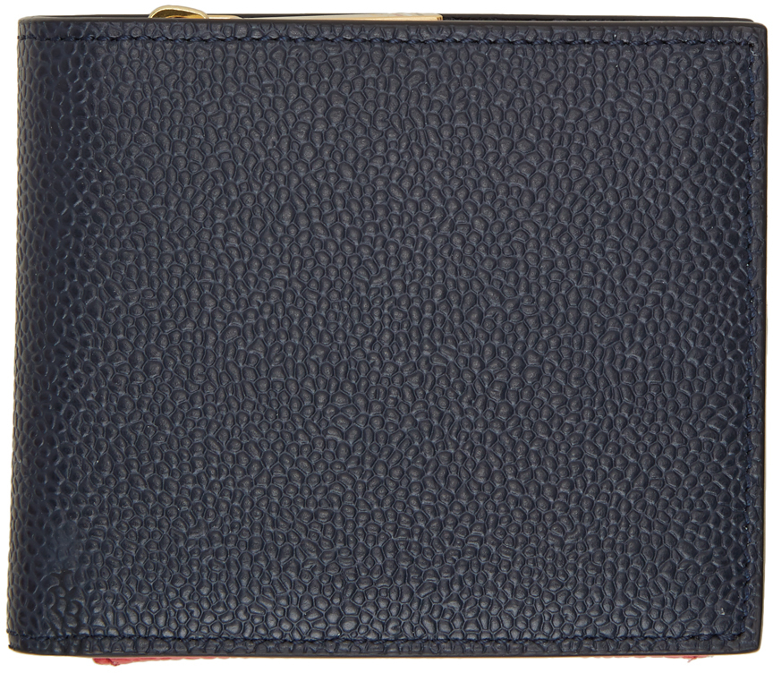 Thom Browne: Navy Fold-Out Coin Purse Wallet | SSENSE