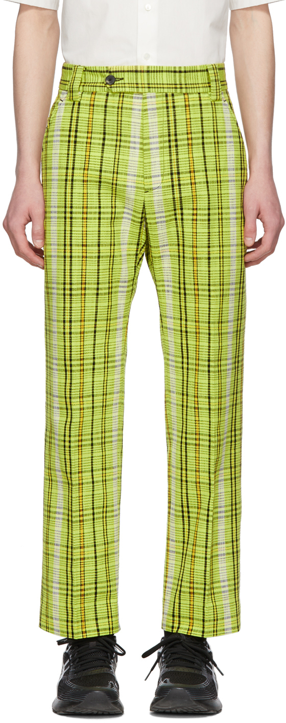checkered yellow pants