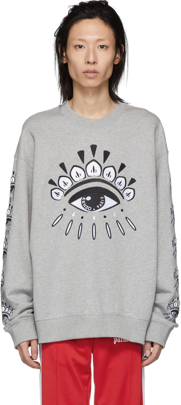 kenzo eye sweatshirt grey