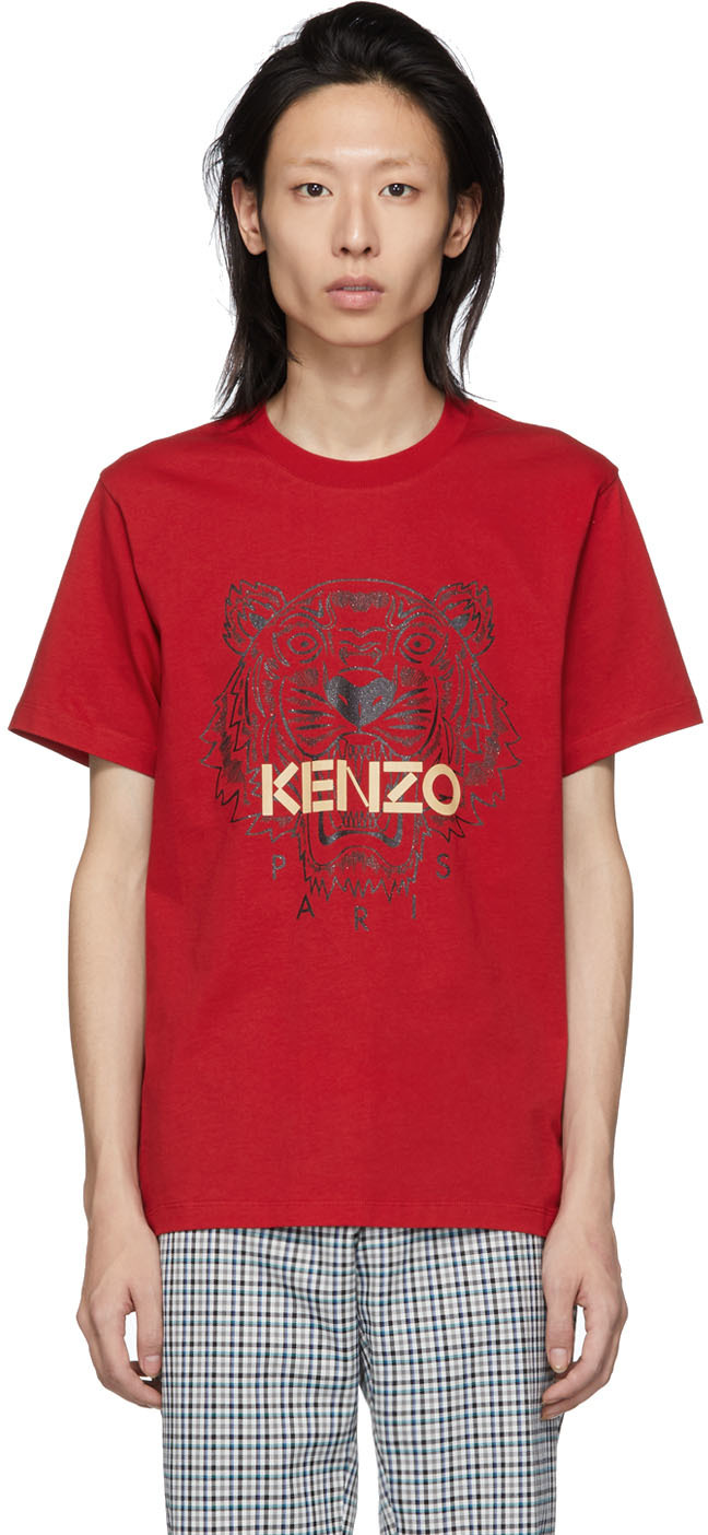 kenzo t shirt red tiger