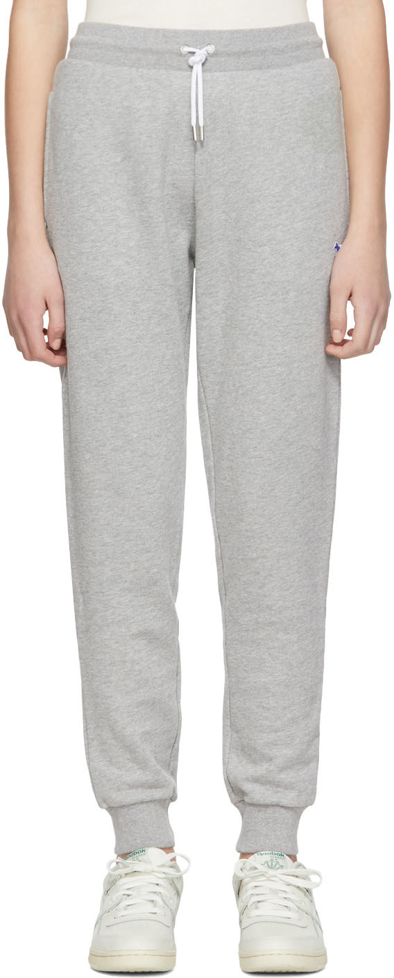 Maison Kitsuné: Grey Tricolor Fox Patch Classic Jog Lounge Pants