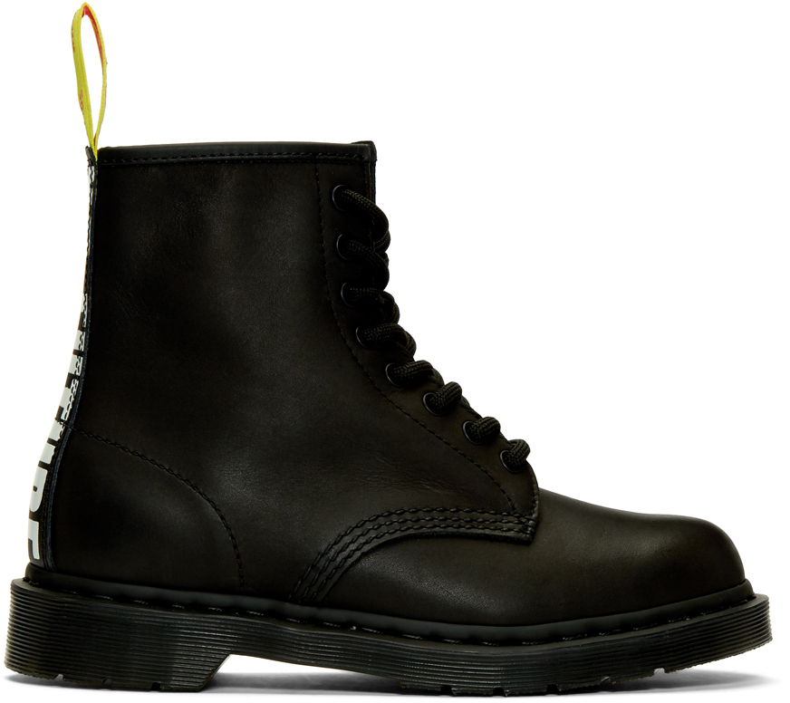 Dr Martens Black Sex Pistols Edition 1460 Greasy Boots Ssense