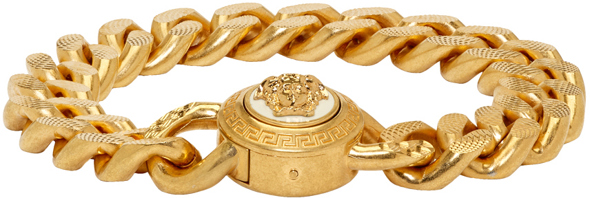 Versace: Gold Resin Medusa Chain Bracelet | SSENSE