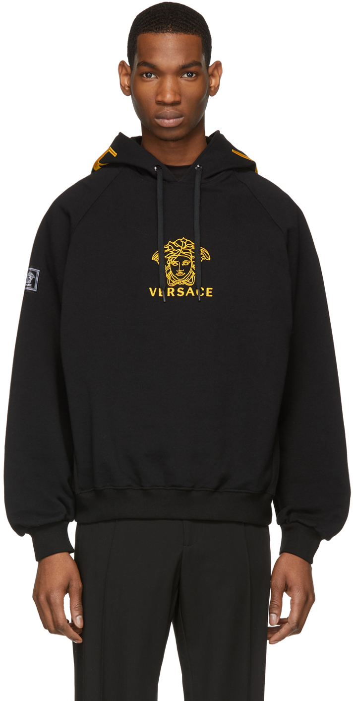 Versace: Black Medusa Hoodie | SSENSE Canada