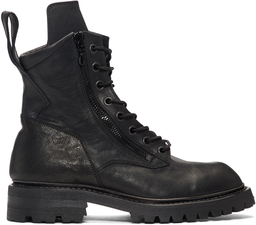 Julius: Black Combat Boots | SSENSE