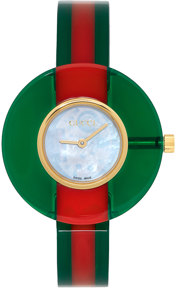 vintage gucci watch red and green