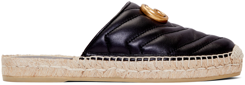 gucci espadrilles black leather