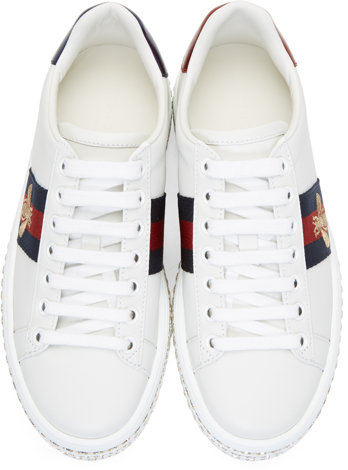 gucci shoe laces white