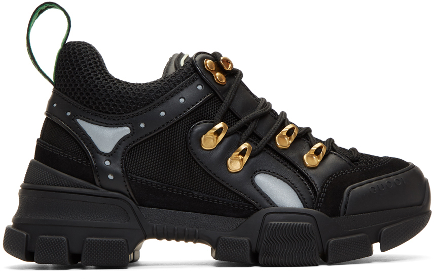 Gucci: Black Flashtrek Chunky Sneakers | SSENSE UK