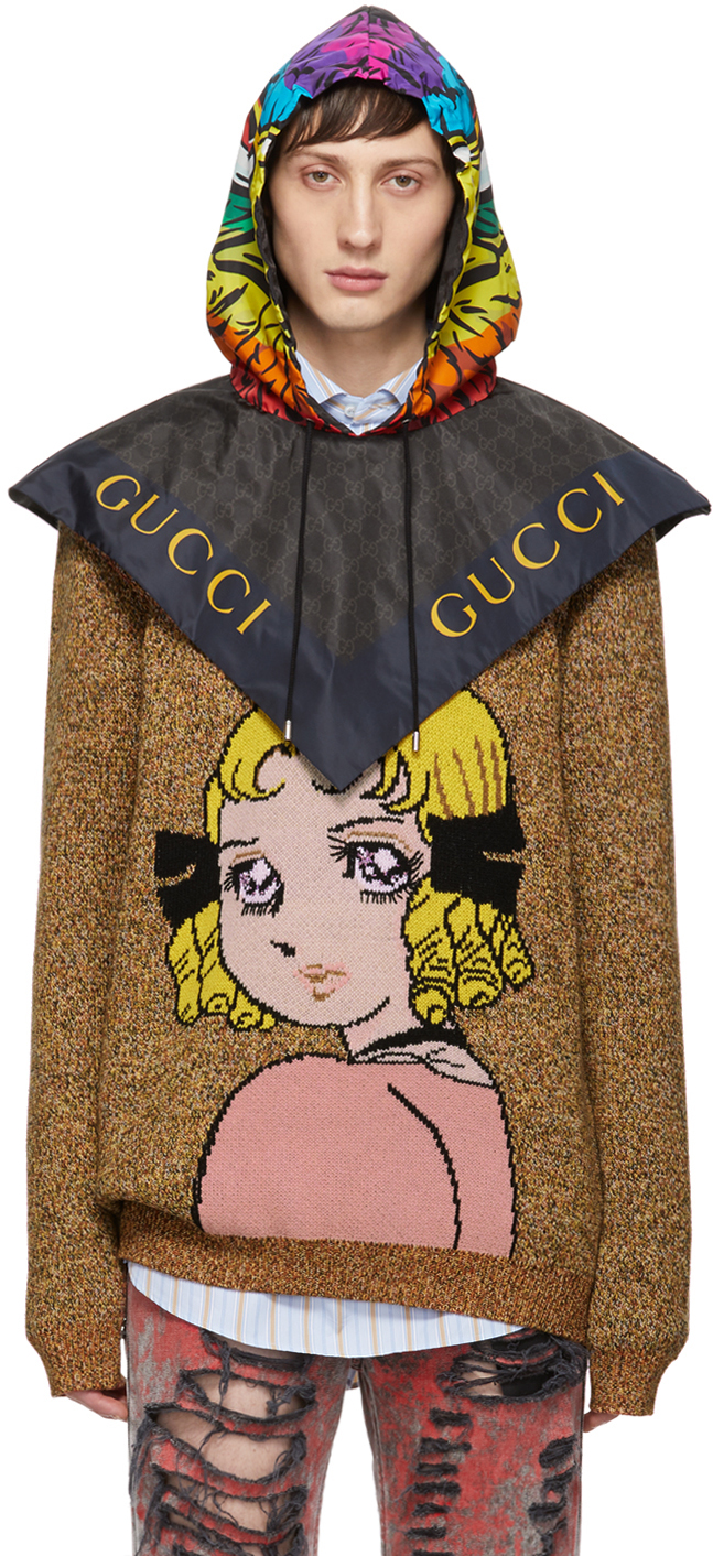 Gucci: Black Eagle Hood | SSENSE
