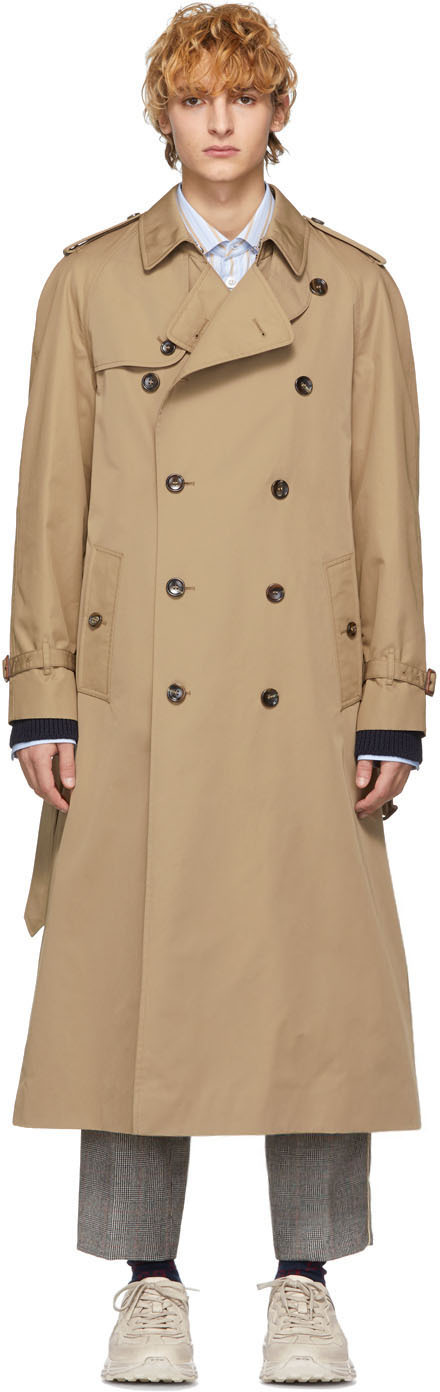 Gucci: Beige 'Chateau Marmont' Trench Coat | SSENSE