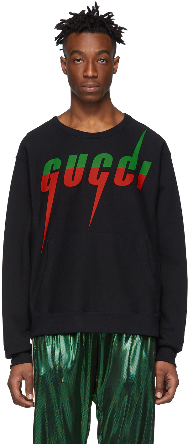 black gucci logo hoodie