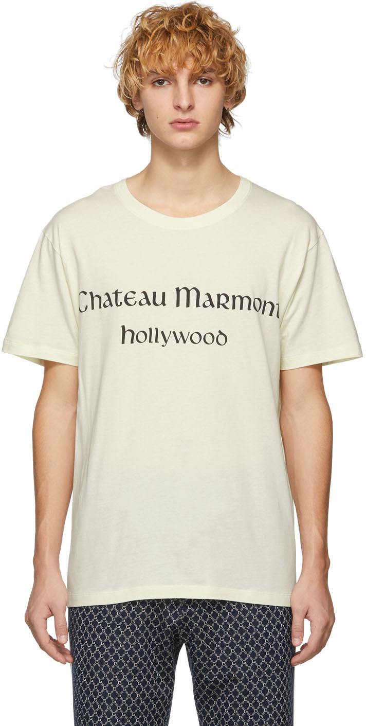 T-shirt blanc cassé 'Chateau Marmont 