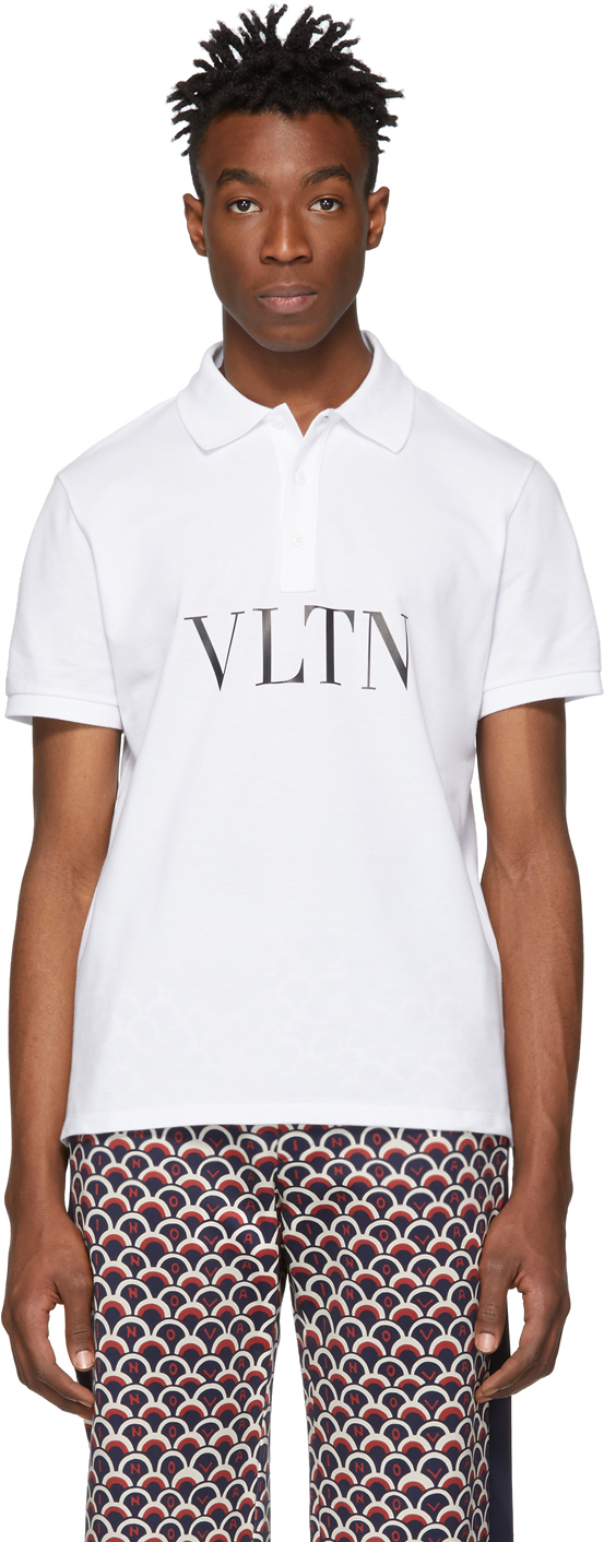 Valentino: White 'VLTN' Polo | SSENSE