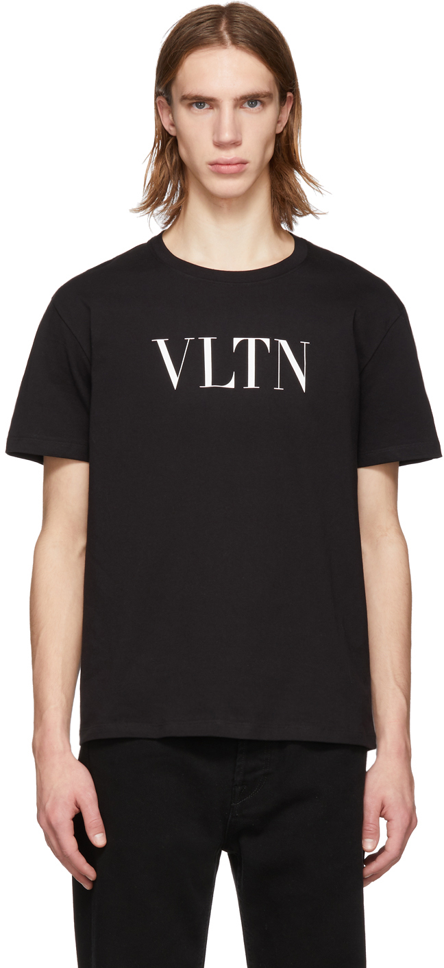 Valentino: Black 'VLTN' T-Shirt | SSENSE
