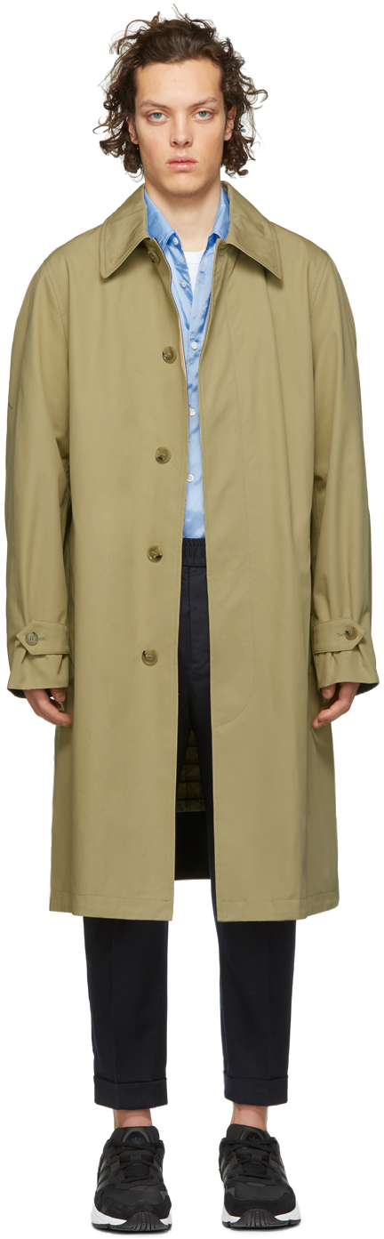 AMI Alexandre Mattiussi: Beige Mac Trench Coat | SSENSE