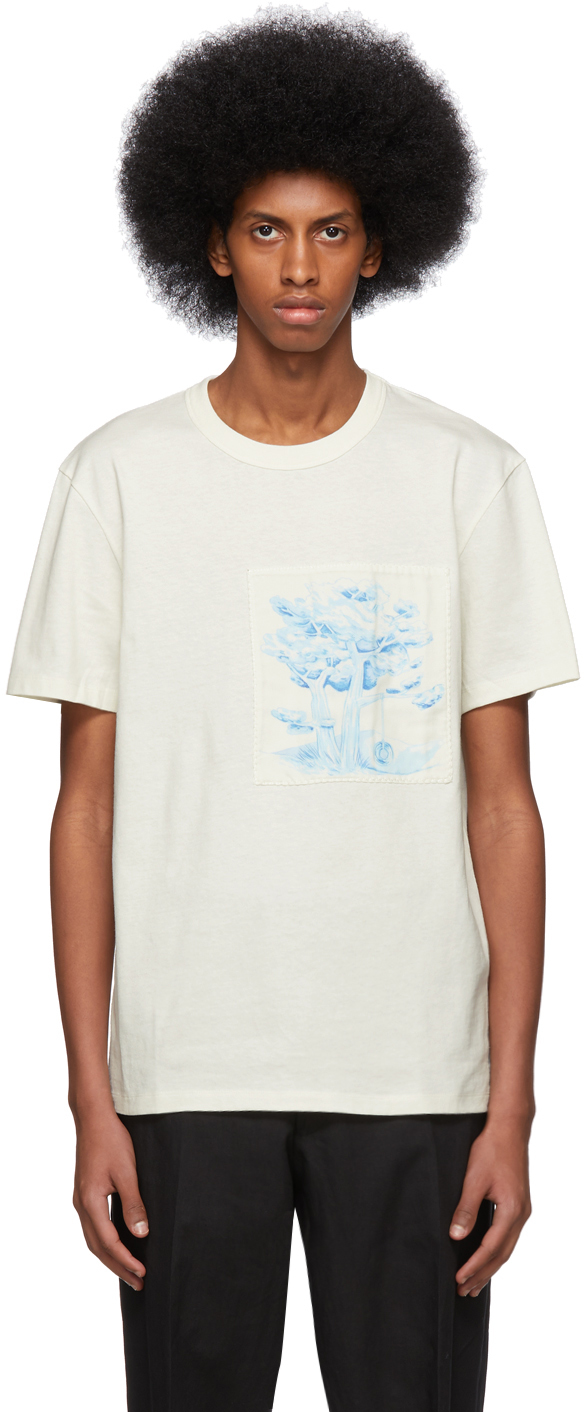 AMI Alexandre Mattiussi: Off-White Patch T-Shirt | SSENSE