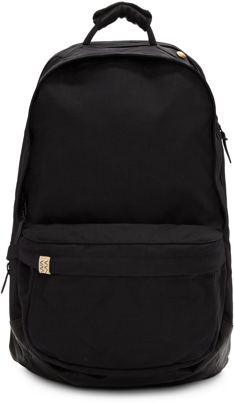 Black Cordura & Leather 22L Backpack