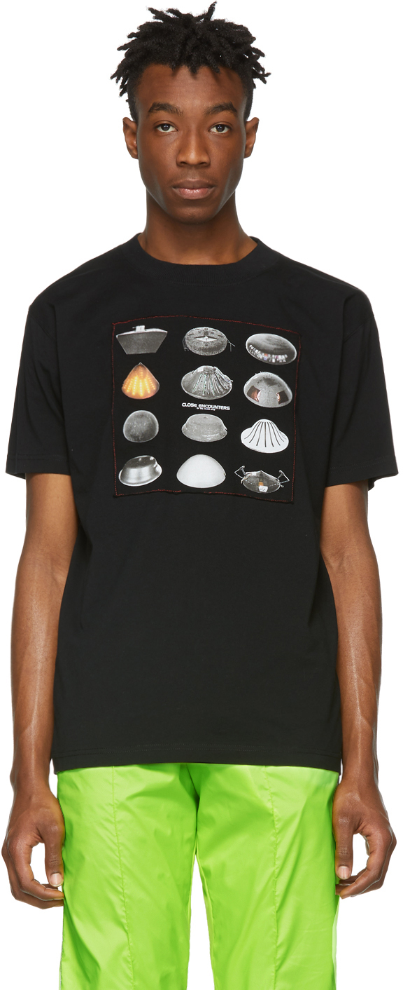 weefgetouw Reflectie chrysant Marcelo Burlon County of Milan: Black Close Encounters Of The Third Kind  Edition Spaceships T-Shirt | SSENSE