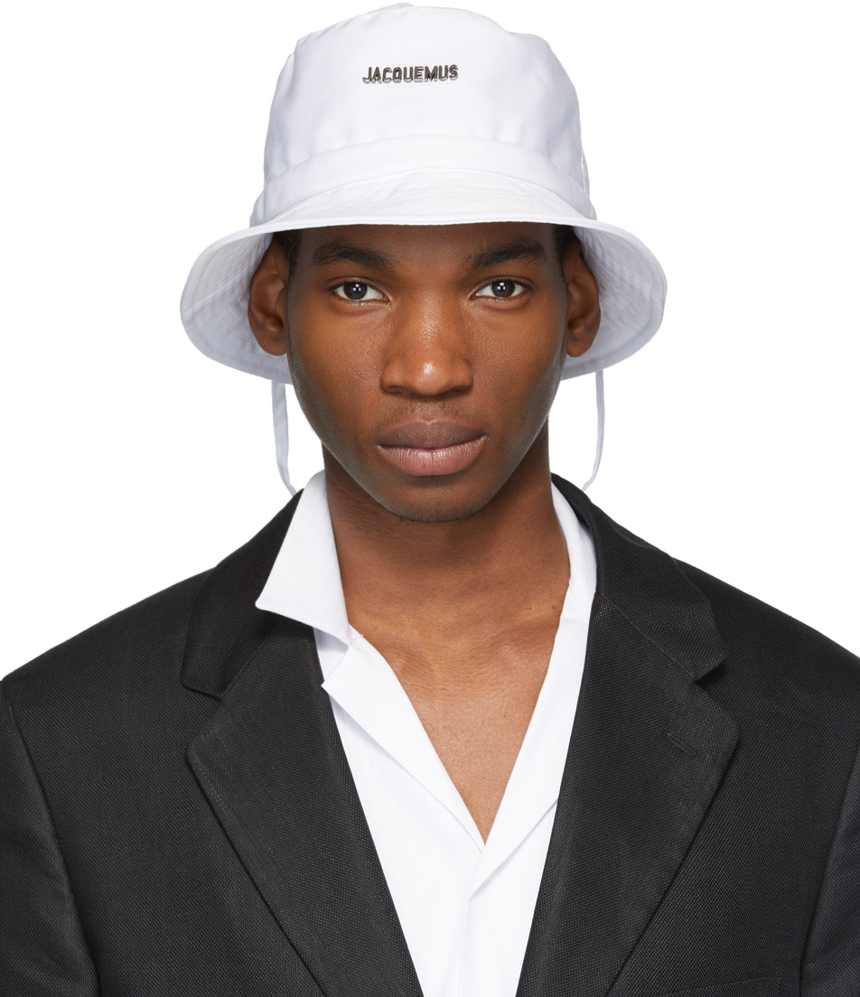 Jacquemus: White 'Le Bob' Bucket Hat | SSENSE