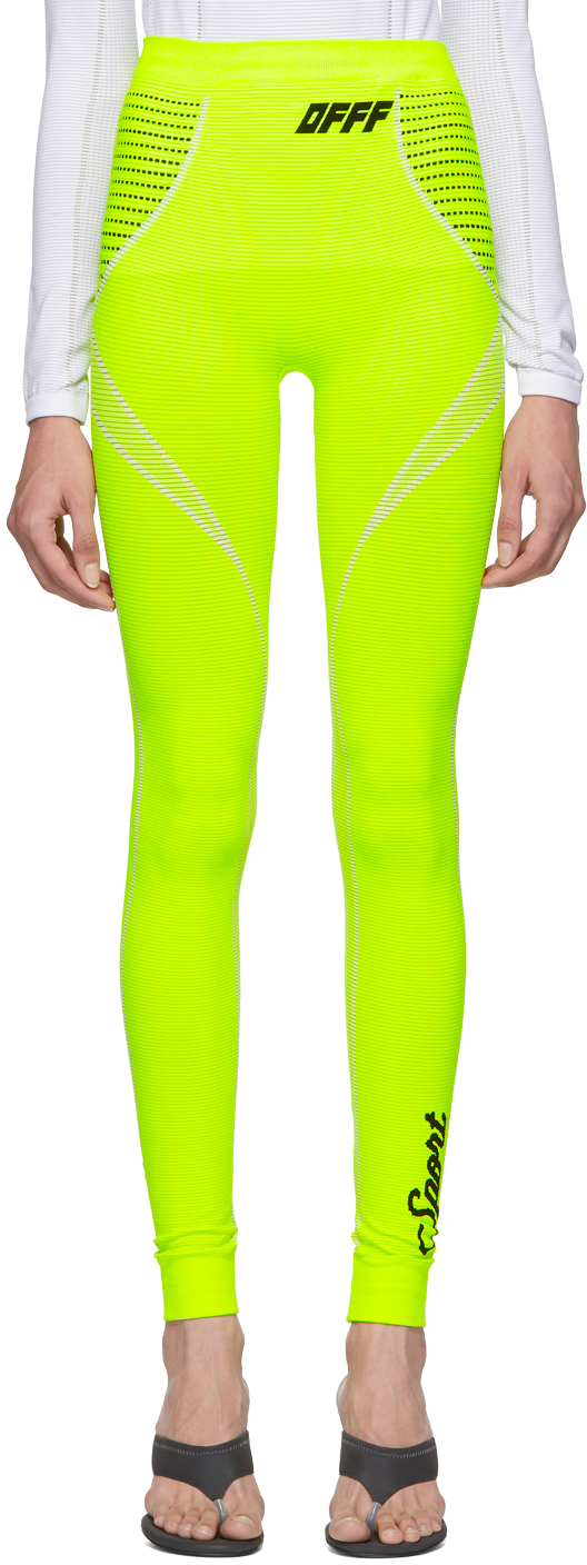 OffWhite Yellow Athletic Leggings SSENSE