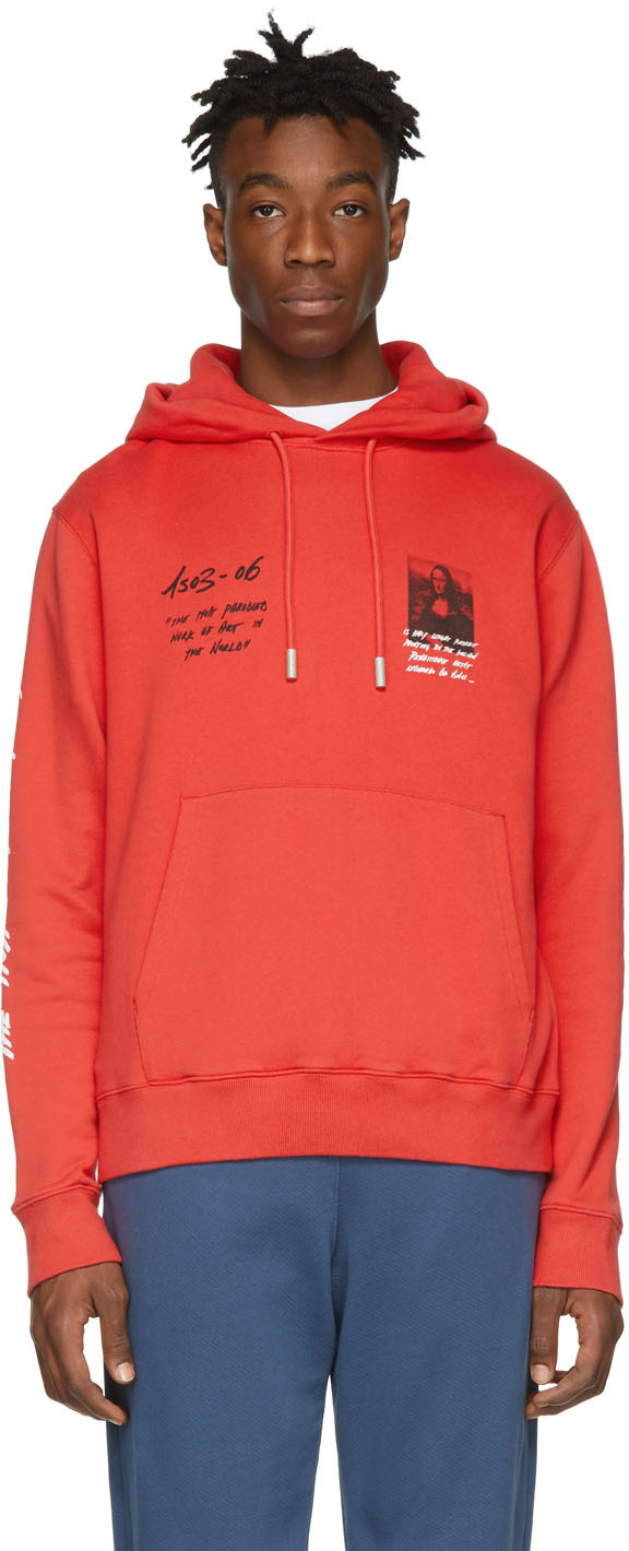 Off-White: Red Monalisa Hoodie | SSENSE