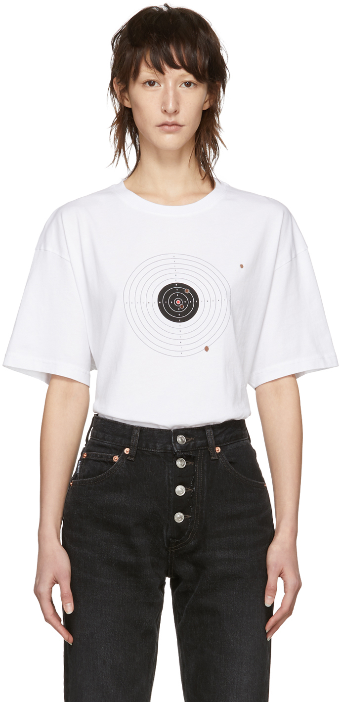 VETEMENTS: White Target T-Shirt | SSENSE Canada